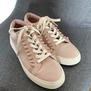 Tory Burch Pink ruffle sneakers